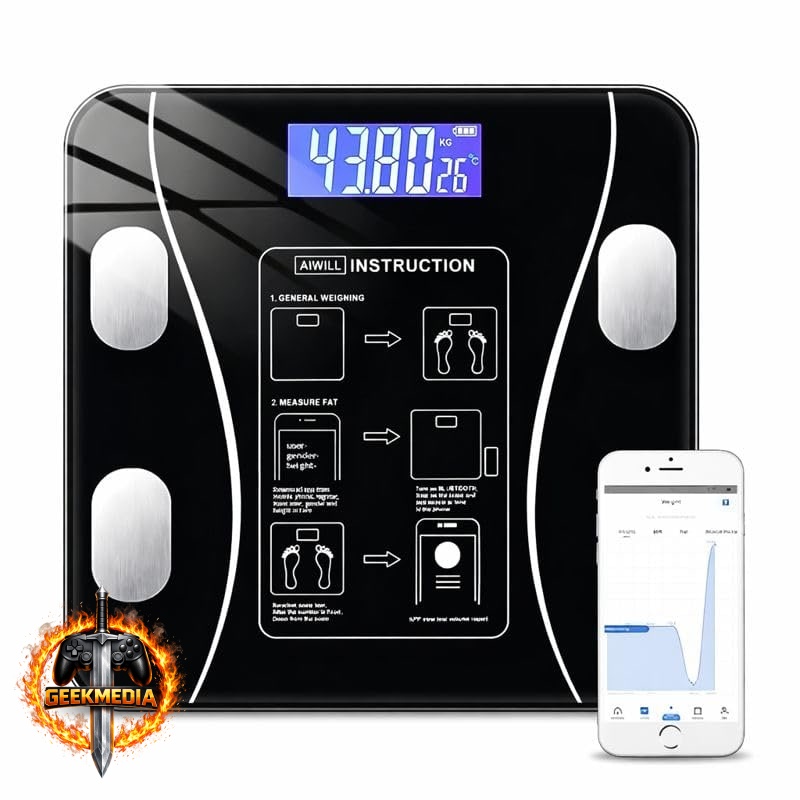 Balança Digital Bioimpedância Premium Bluetooth