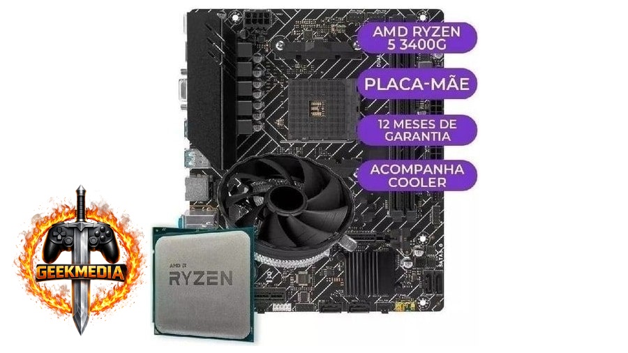 Kit Upgrade Gamer AMD Ryzen 5 3400g  B450m