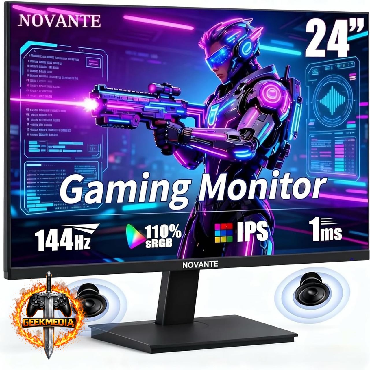 Monitor Gamer IPS 24" 144Hz 1ms Full HD