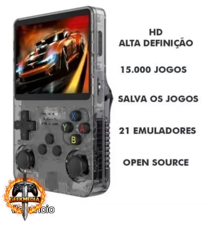 Console Portátil R36S 64GB Tela IPS