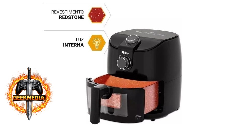 Air Fryer Philco 4L Revestimento Redstone 1500W PAF40A