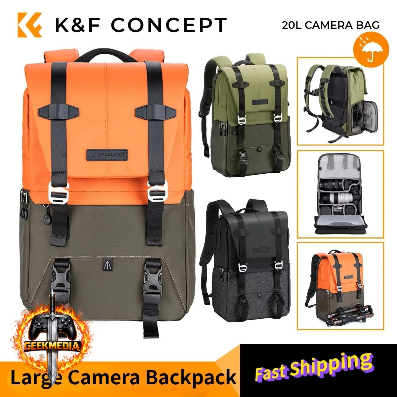 Mochila para Câmera K&F Concept