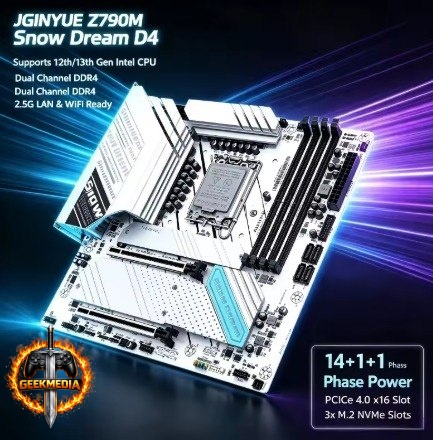 Placa Mãe Snow Dream Z690M Jingyue DDR4 LGA1700