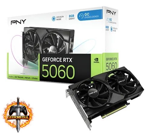 Placa de Vídeo PNY Geforce RTX 5060 DUAL OC