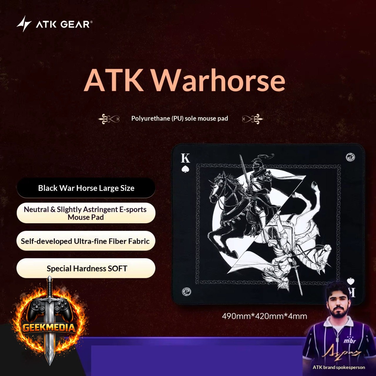 Mousepad ATK Warhorse Battle Riding