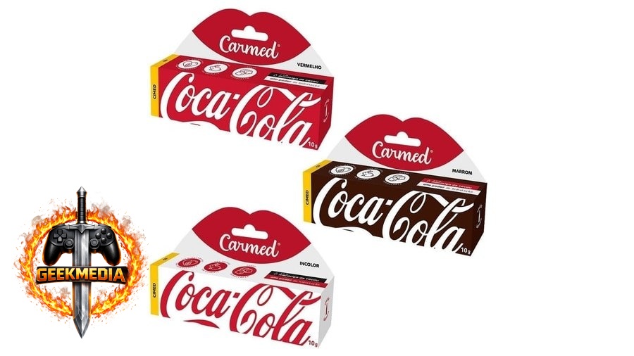 Kit 3 und Hidratante Labial Carmed Coca-Cola 10g
