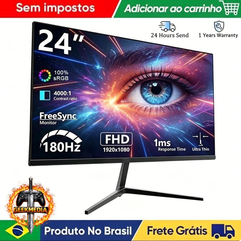 Monitor HOESD 24" 180hz IPS Led