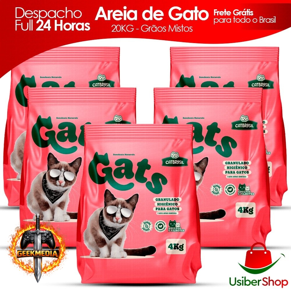 Areia Sanitária Gats 20kg Grãos Mistos