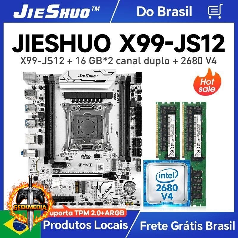 Kit x99 Jieshuo JS12 ARGB  2680v4  16GB
