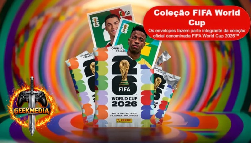 100 Envelopes de Figurinhas Copa do Mundo 2026