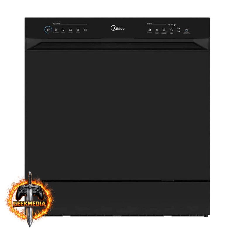 Lava Louças Midea 8 Serviços Preta Touch Plus