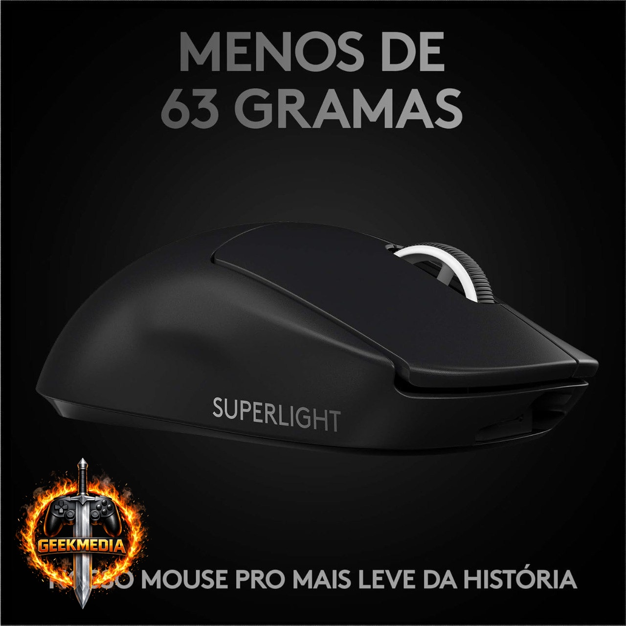 Mouse Gamer Sem Fio Logitech G PRO X SUPERLIGHT