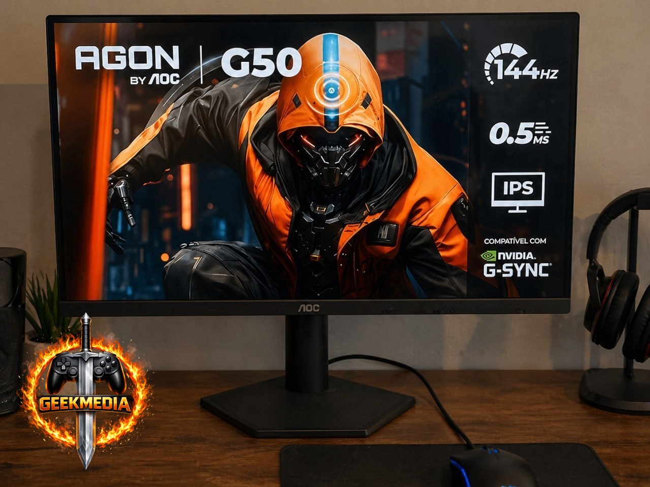 Monitor Gamer AOC AGON G50 24" 144Hz 0,5ms IPS