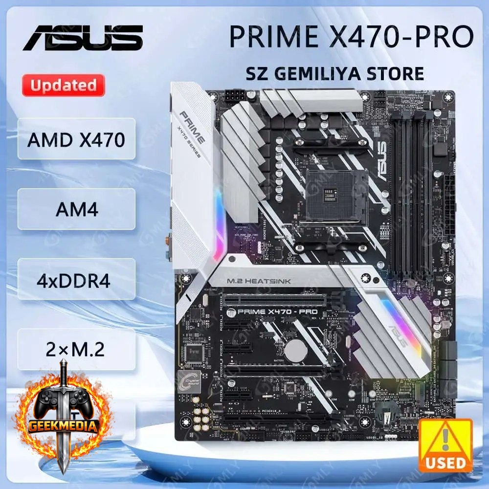 Placa Mãe Asus Prime X470-pro Usada
