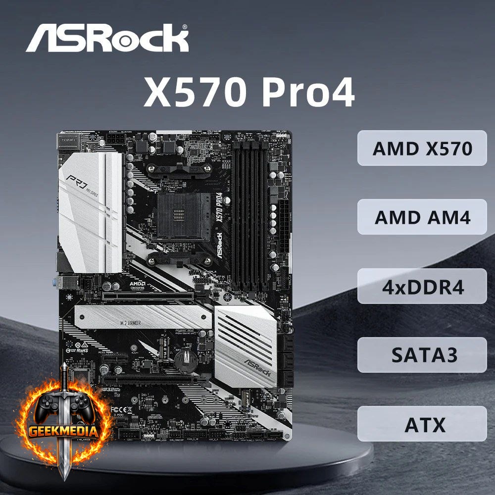 Placa Mãe Asrock X570 Pro4 (Usada)