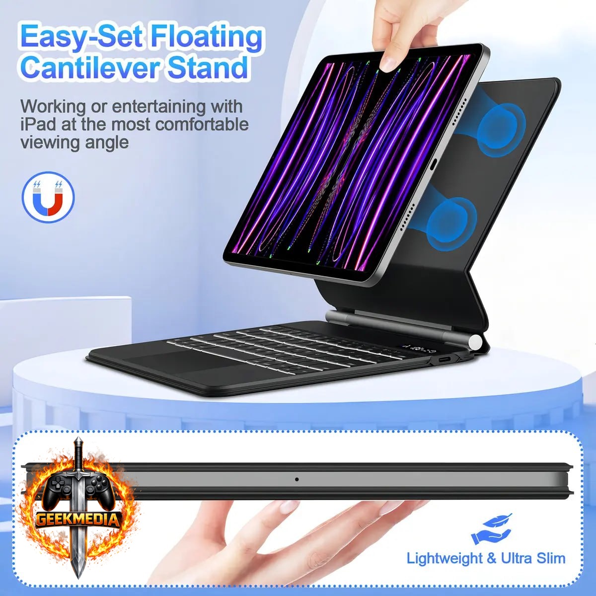 Bettdow Teclado Bluetooth para iPad Pro/Air