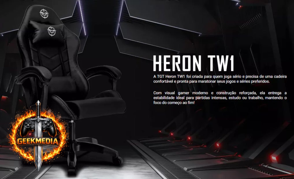Cadeira Gamer TGT Heron TW1, Preto