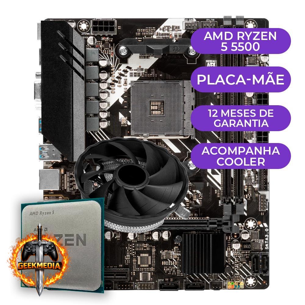 Kit Upgrade Gamer AMD Ryzen 5 5500  B450M