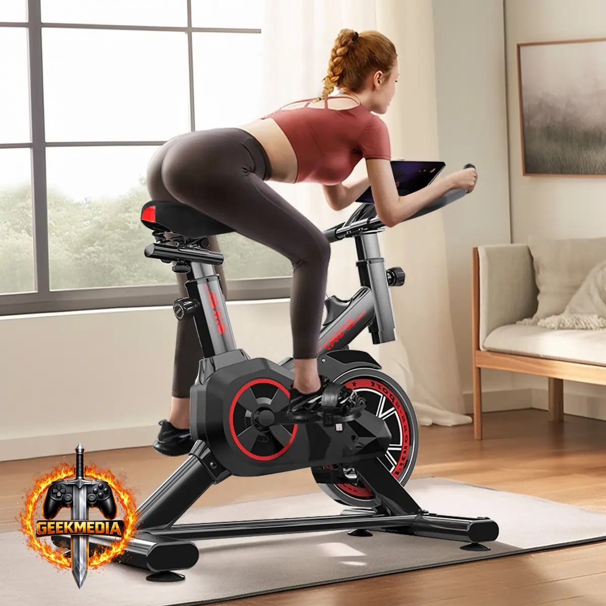 Bicicleta Ergométrica Meta Parts Spinning X11 - Preto/Vermelho