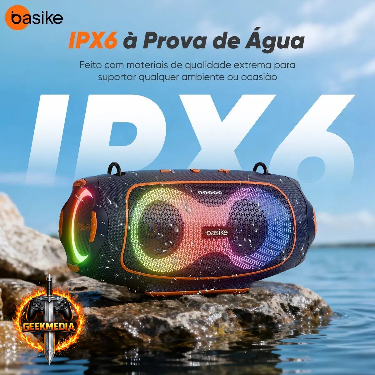 Caixa de Som Portátil Basike Ba-RAD295