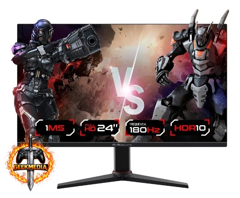 Monitor Gamer Philco 24" Base Rotacional Ajustável