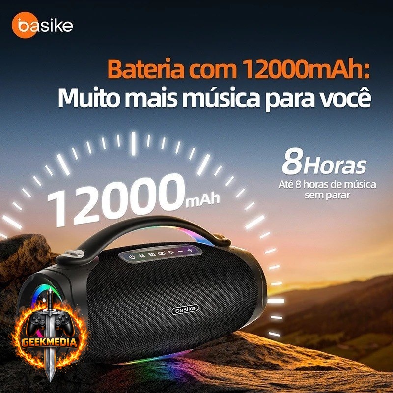 Basike Alto-falante Bluetooth 5.4 sem fio 200W