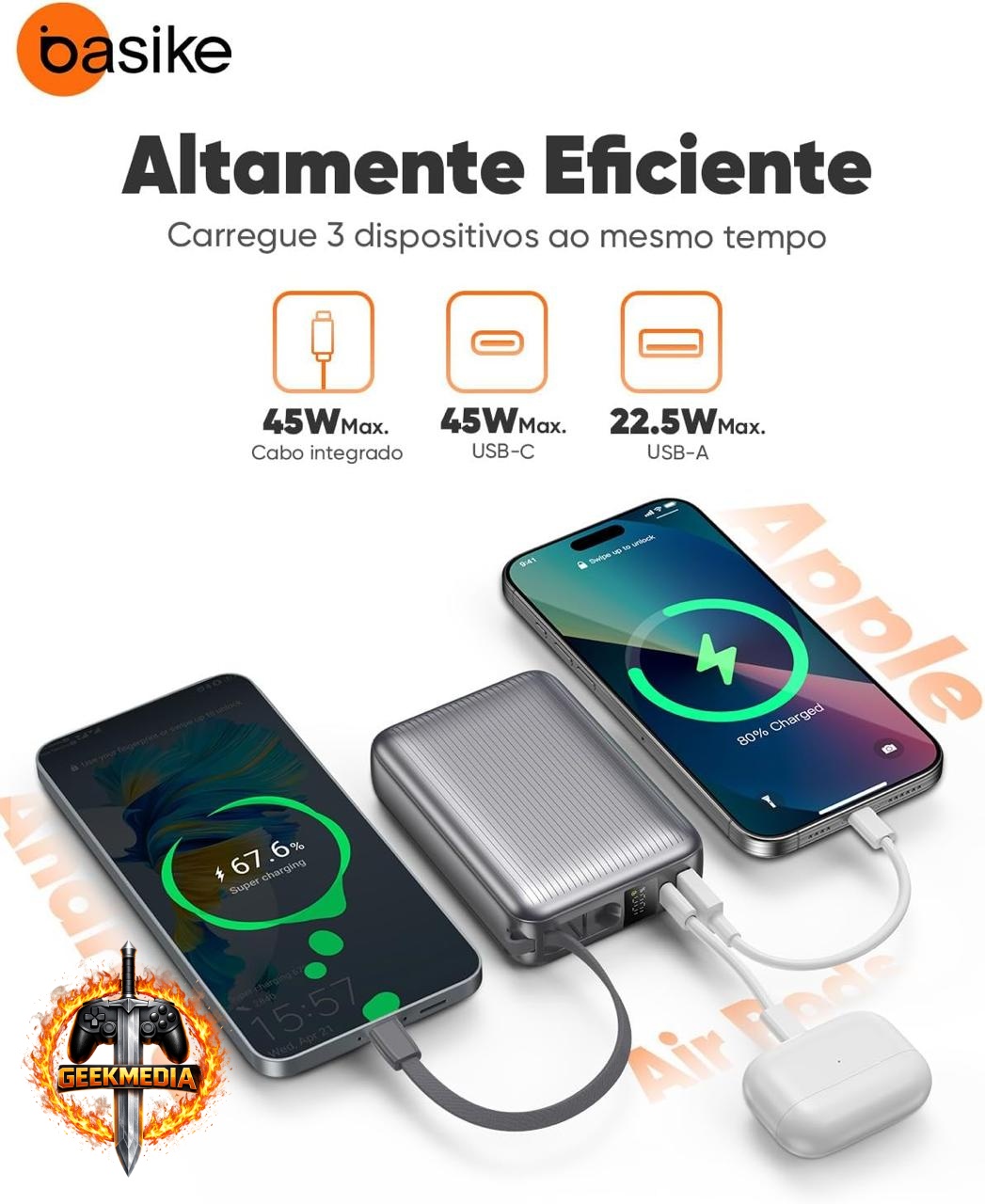 Power Bank Basike 20000mAh 45W