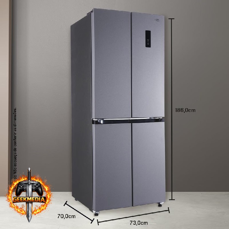 Geladeira Refrigerador HQ Frost Free Multidoor 426 Litros Prata
