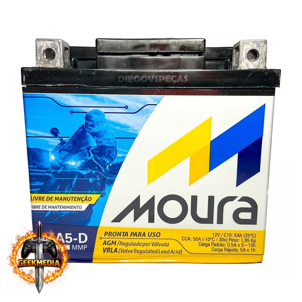 Bateria Moura MA5D 5Ah CB 300F Twister