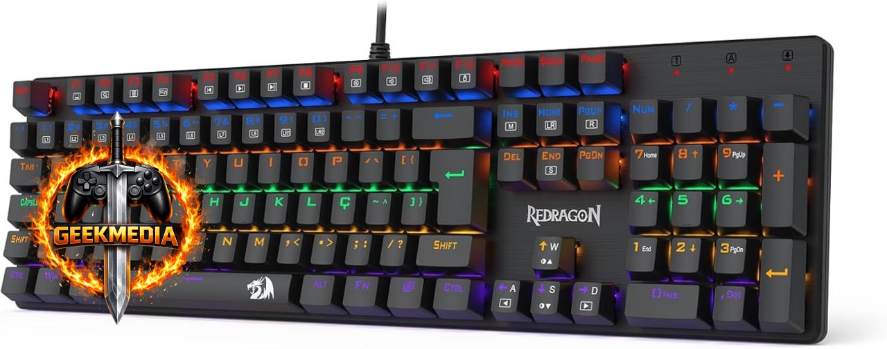 Redragon Valheim - Teclado Mecânico Switch Brown - RGB - Preto