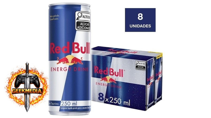 Kit com 8 Energético Red Bull 250ml