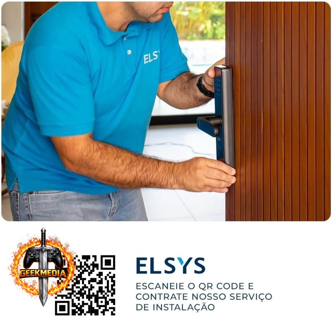 Fechadura Digital Elsys com Biometria e Senha