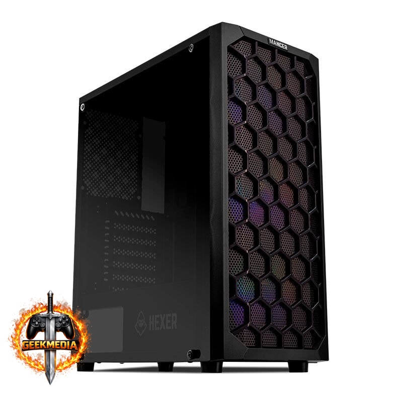 Gabinete Gamer Mancer Hexer Rainbow Mid-Tower