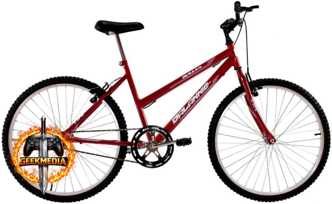 Bicicleta Feminina Aro 26 Dalia Vermelha Monomarcha Dalannio Bike