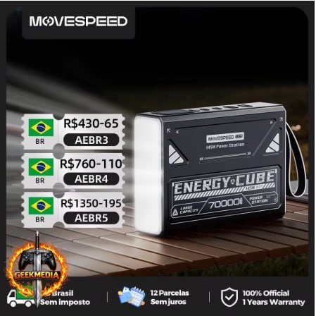 Carregador Portátil MOVESPEED Z70Pro 70000mAh