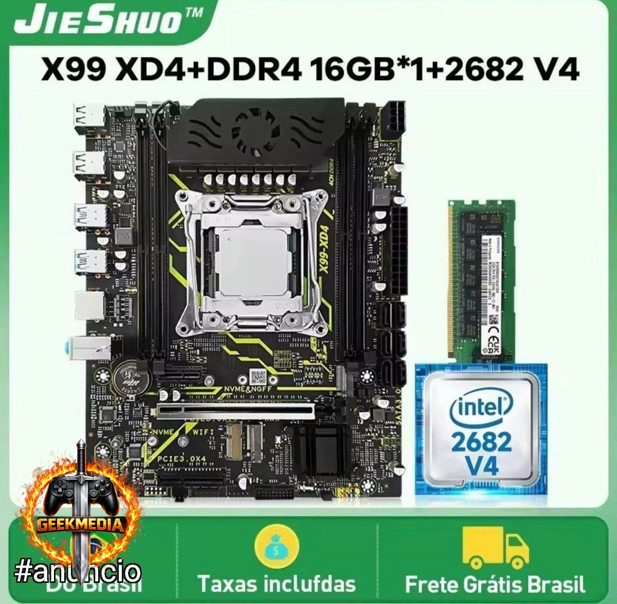 Placa Mãe Jieshuo X99 XD4
