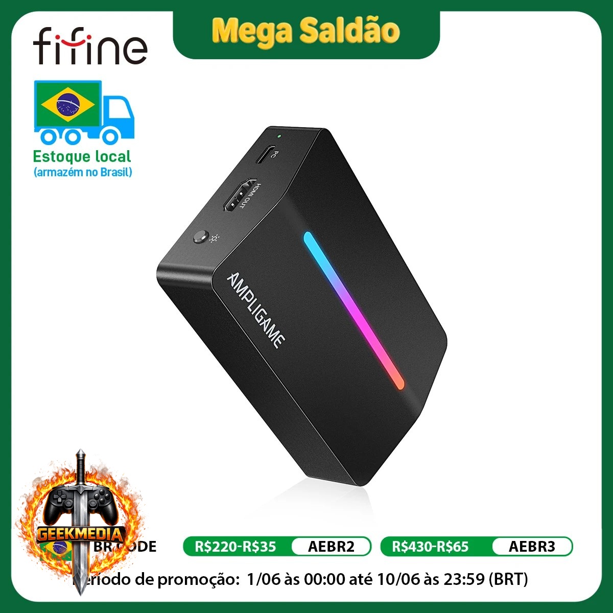 Placa de Captura Fifine V3 4K HDMI