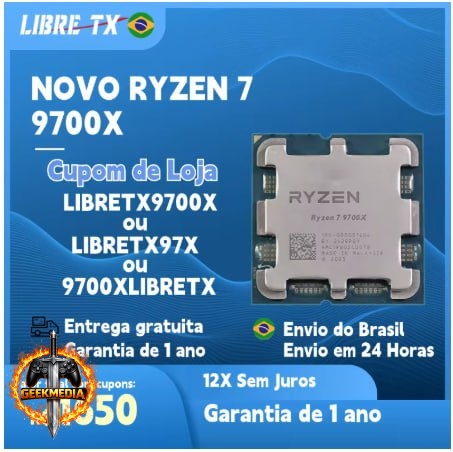 Processador AMD Ryzen 7 9700X AM5
