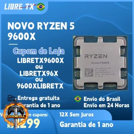 Processador LibreTx RYZEN 5 9600x AM5