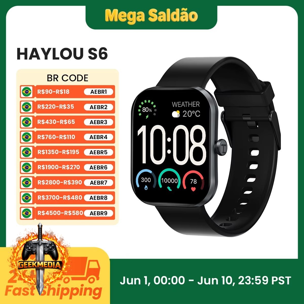 Relogio Haylou S6