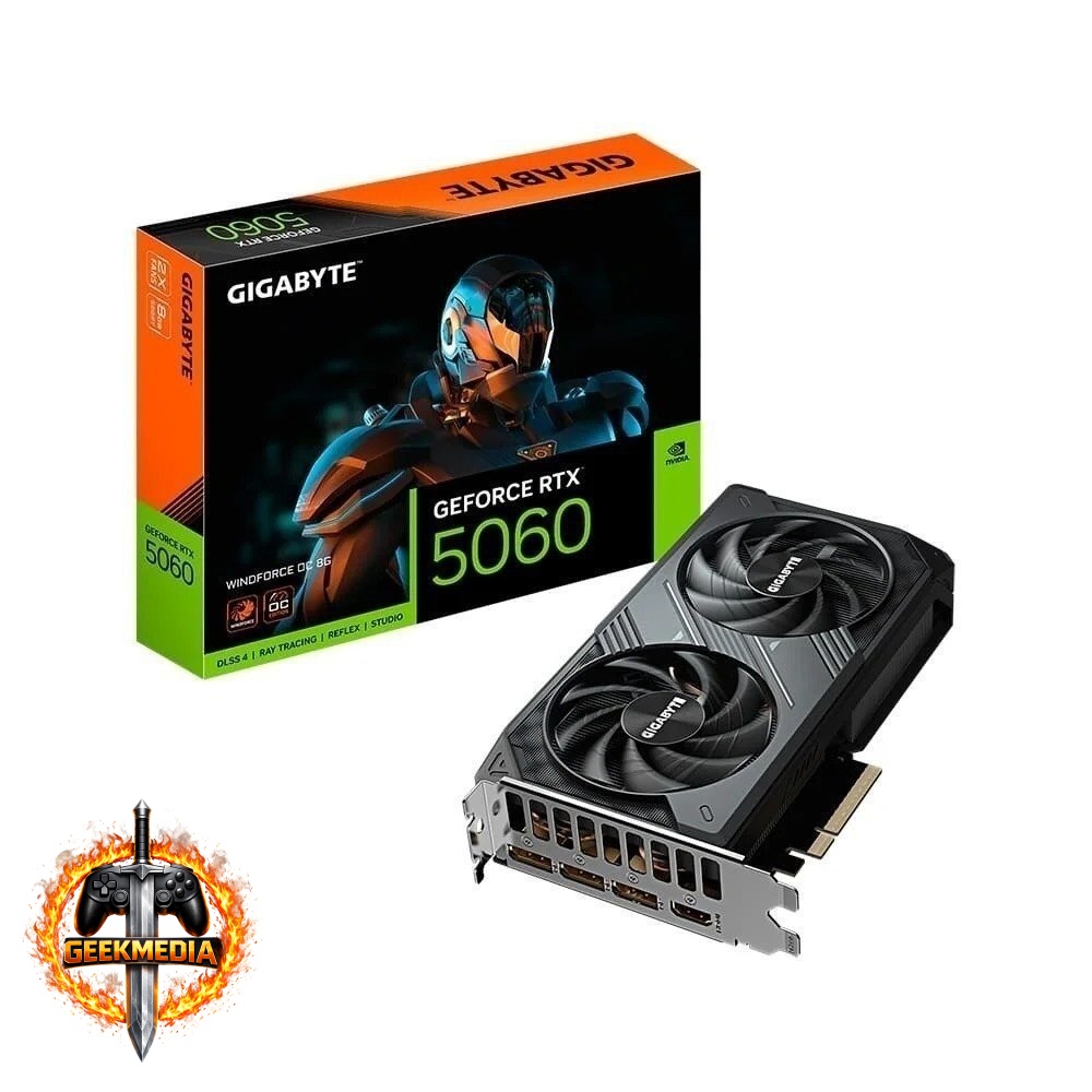Placa de Vídeo Gigabyte RTX 5060 WINDFORCE OC 8G