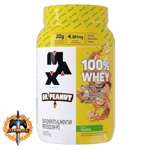 100% Whey Max Titanium x Dr. Peanut (900g), Paçoca