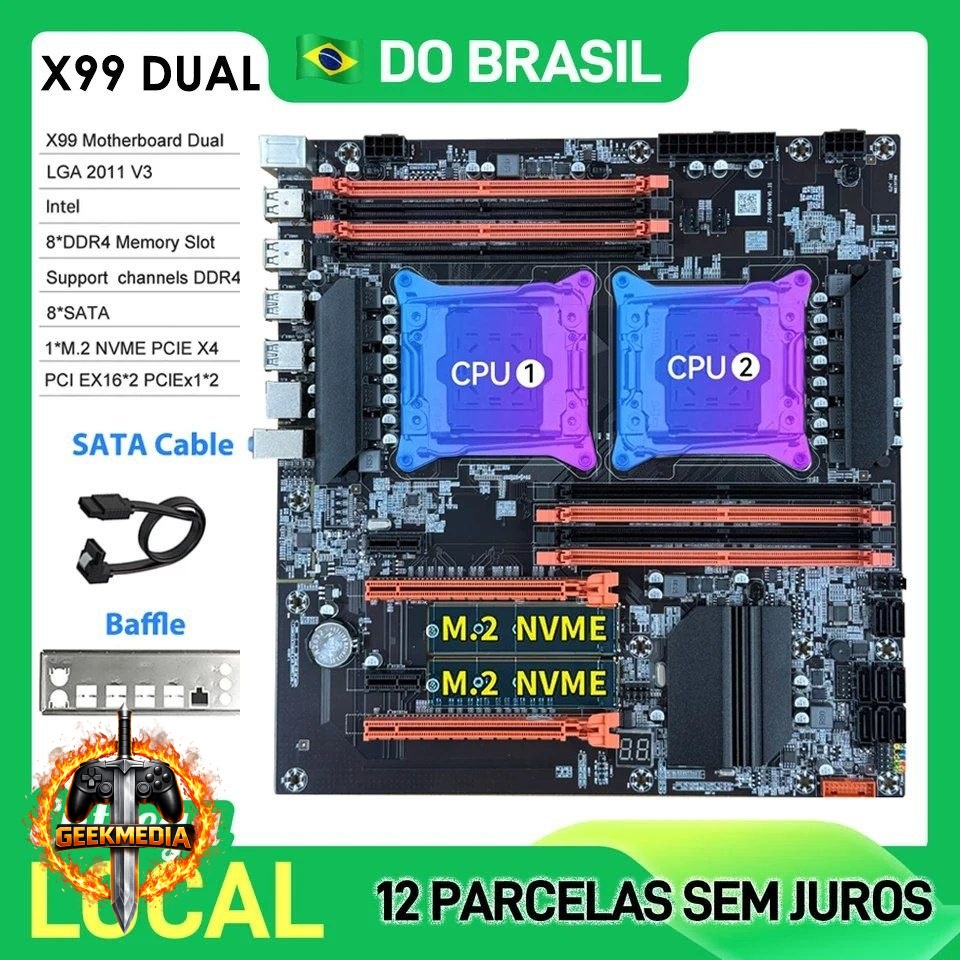 Placa Mãe Dual CPU X99 MLLSE Chipset C612