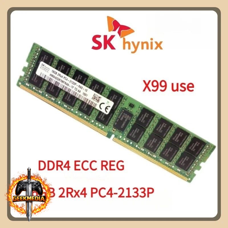 Memória DDR4 ECC Servidor SK Hynix 1x16GB 2133MHz