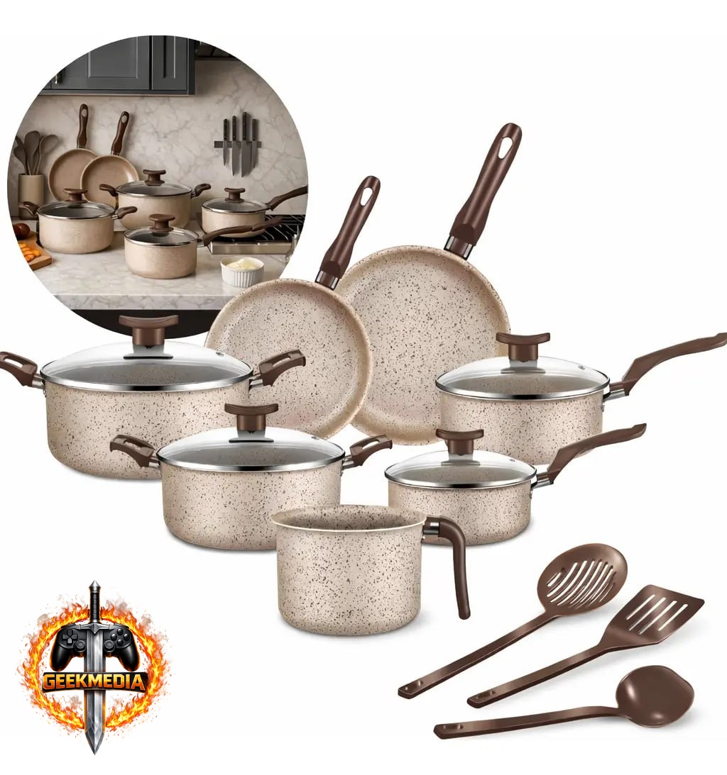 Imperial Conjunto Panelas Antiaderente 10 Peças Coffee Cappuccino