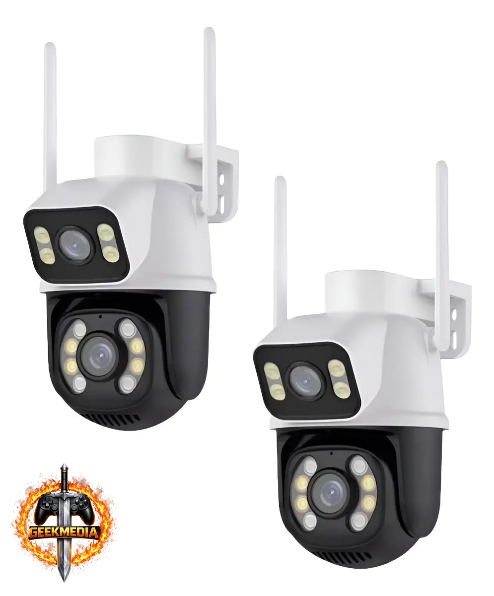 Kit 2 Câmeras Wifi Externa 3MP Prova D'água - Branco