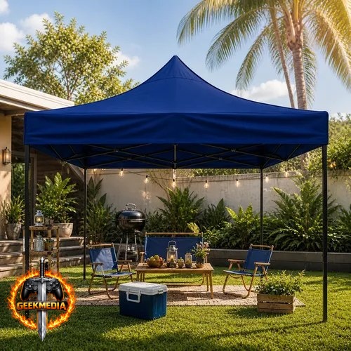 Gazebo Sanfonada Articulada Luvinco 3x3m Azul