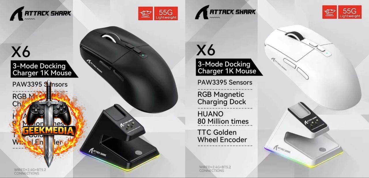 Mouse ATTACK SHARK X6 PAW3395 26000 DPI