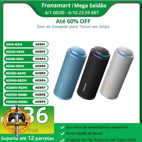 Tronsmart T8 40W - Caixa Bluetooth Portátil