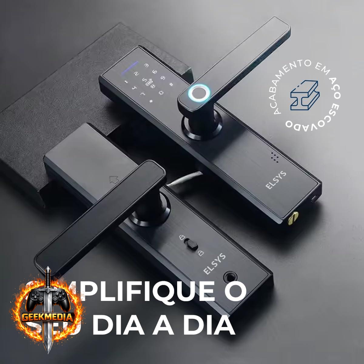 Fechadura Digital Elsys com Biometria e Senha